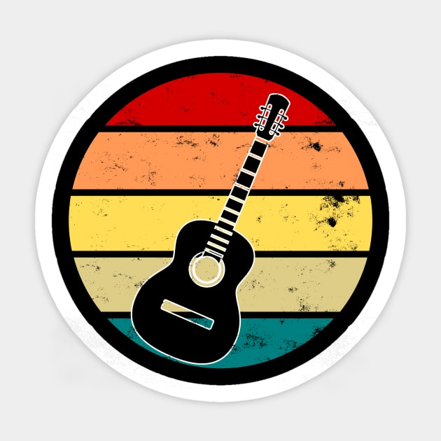 guitar retro vintage design simple and beautiful Sticker by Lomitasu